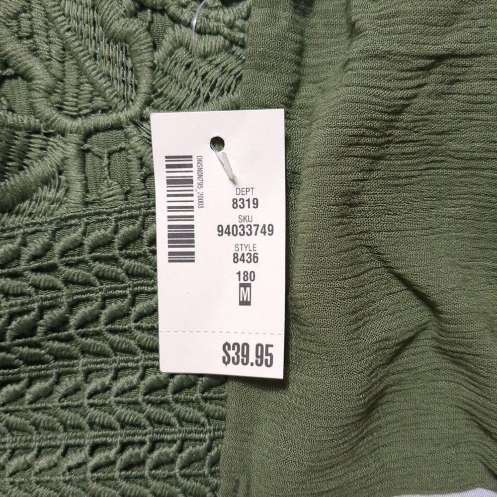 Aeropostale Womens Olive Green Lace‎ Wrap Bralette Top Size Medium New - Picture 5 of 9